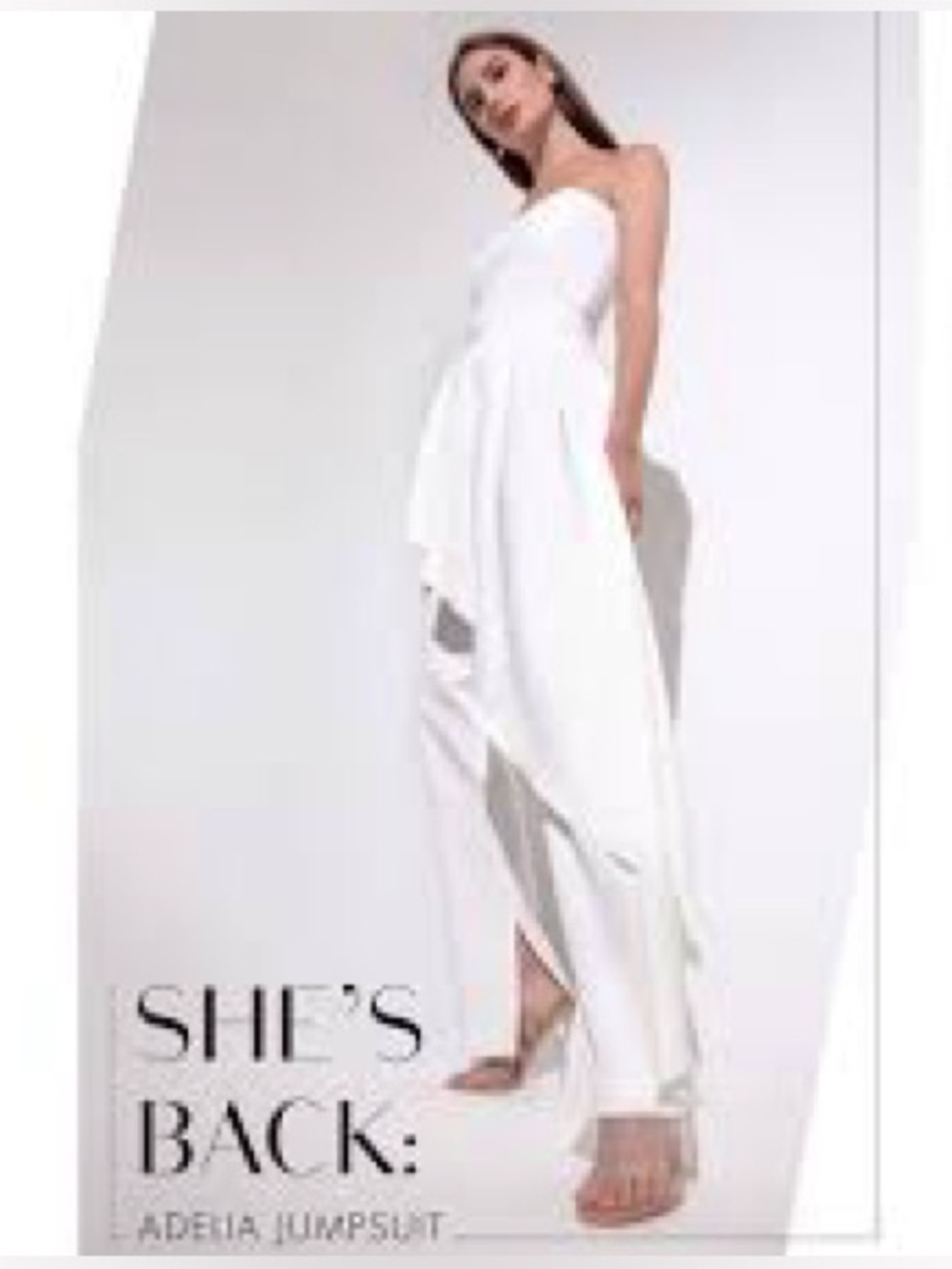 NWT💥AQ/AQ  Adelia White Strapless Asymmetric Jumpsuit💥